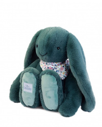 DOUDOU ET COMPAGNIE - pluszowy królik Lapin Fleurette, 50 cm, zielony eukaliptusowy