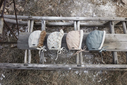 Elodie Details - Czapka Winter Bonnet - Pinstripe - 3-6 m-cy [OUTLET]