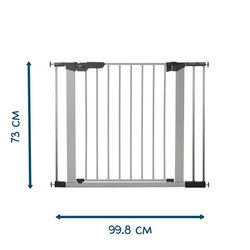 Baby Dan - Bramka ochronna PREMIER od 92,5-99,8 cm, srebrny