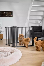 DogSpace - Max Multi - przykręcana bramka dla psa/kojec, czarna (90-350cm)