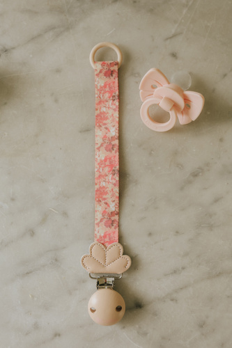 ELODIE DETAILS - smoczek silikonowy Binky Bow 0-6 m, misty pink