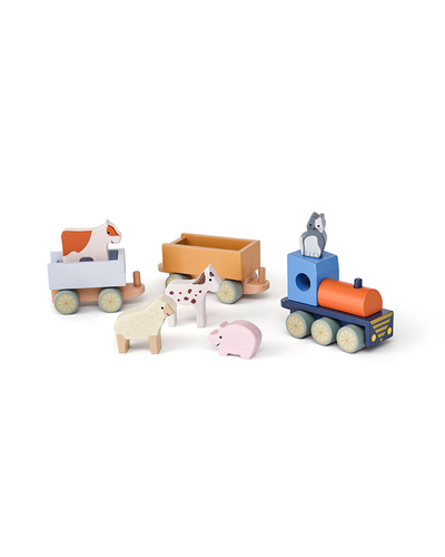 Kid's Concept - Drewniany pociąg - farma - AIDEN