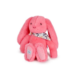 DOUDOU ET COMPAGNIE - pluszowy królik Lapin Fleurette, 25 cm, koral