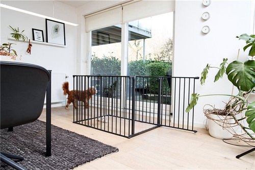 DogSpace - Max Multi - kojec dla psa z furtką, czarny (70x102cm)