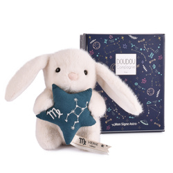 DOUDOU ET COMPAGNIE - pluszowy królik ze znakiem zodiaku DOUDOU ASTRO, 12 cm, panna