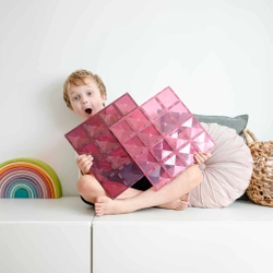 CONNETIX - Klocki magnetyczne Pastel Base Plate Pack - Pink & Berry - 2 el.