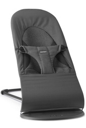 BABYBJORN - leżaczek BLISS WOVEN/JERSEY Tri Fabric, Ciemny Szary + zabawka do leżaczka - Googly Eyes