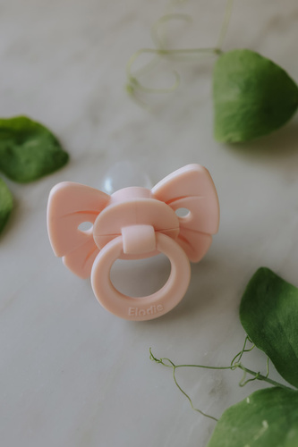 ELODIE DETAILS - smoczek silikonowy Binky Bow 0-6 m, misty pink