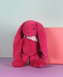 DOUDOU ET COMPAGNIE - pluszowy królik Lapin Fleurette, 35 cm, fuksja