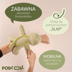 HISTOIRE D'OURS - pluszowa bransoletka slap krokodyl Podcoll, zielony