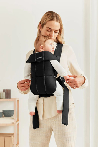BABYBJORN MINI Woven – nosidełko, Czarny