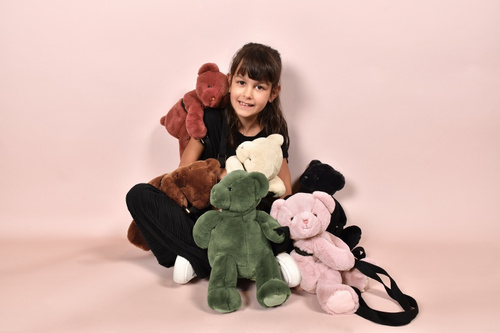 DOUDOU ET COMPAGNIE - pluszowa torba na ramię miś, czarny