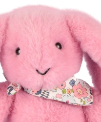 DOUDOU ET COMPAGNIE - pluszowy królik Lapin Fleurette, 25 cm, różowy grenadine