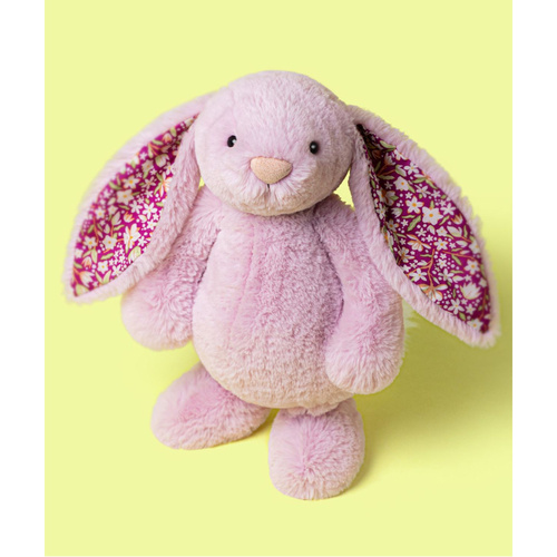Jellycat - Króliczek LUX Liliowy z Kwiecistymi Uszami 31 cm