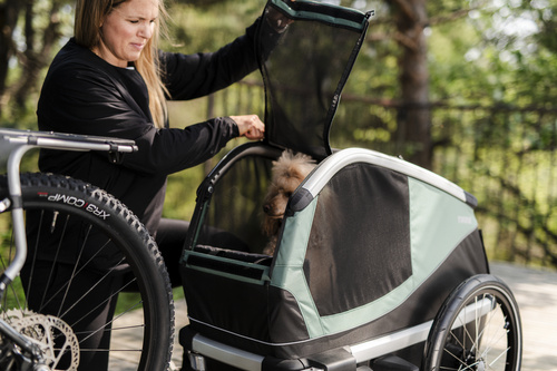 Przyczepka rowerowa dla psa - Thule Bexey M do 35 kg - Haze green