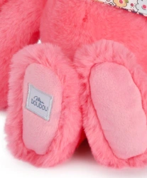 DOUDOU ET COMPAGNIE - pluszowy królik Lapin Fleurette, 25 cm, koral