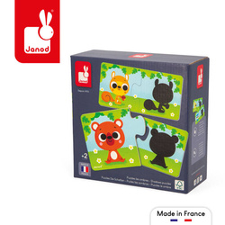 Janod - Pierwsze puzzle do pary Zwierzęta i ich dzieci 24 elementy 2+