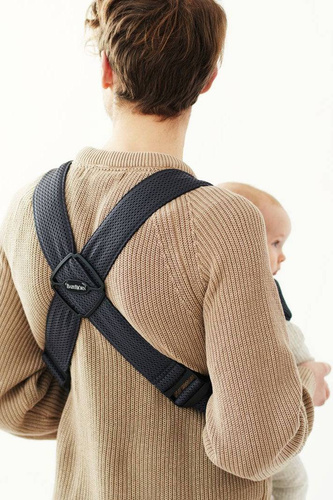 BABYBJORN MINI 3D Mesh – nosidełko, Ciemny Niebieski
