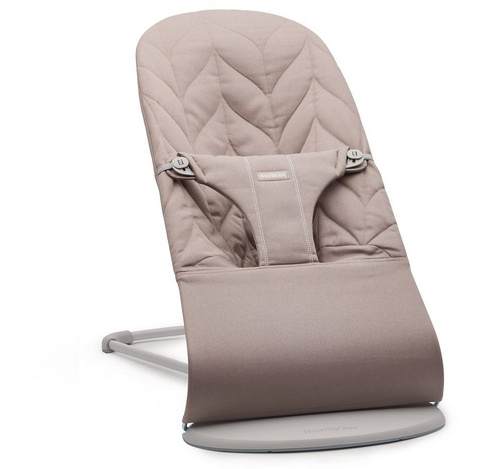 BABYBJORN - leżaczek BLISS Woven, Petal Quilt, piaskowoszary + zabawka Soft Friends