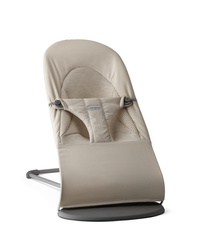 BABYBJORN - leżaczek BLISS WOVEN/JERSEY Tri Fabric, Piaskowoszary