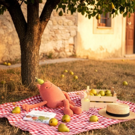 HISTOIRE D'OURS - MIAM! Britney Pear, 40 cm, różowa gruszka