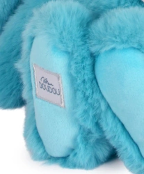 DOUDOU ET COMPAGNIE - pluszowy królik Lapin Fleurette, 25 cm, turkus