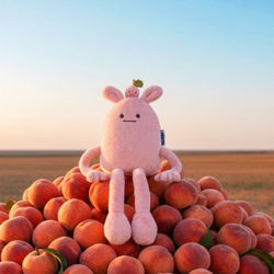 HISTOIRE D'OURS - MIAM! Taylor Peach, 40 cm, różowa brzoskwinia