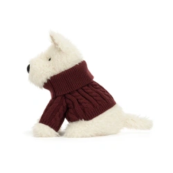 Jellycat - Terrier Kremowy w Swetrze Munro Scottie 25 cm