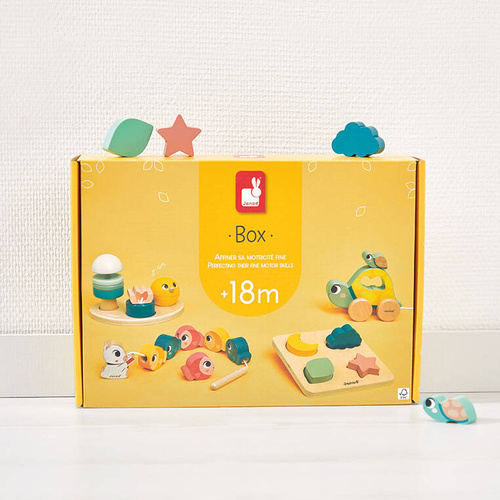 Janod - Zestaw zabawek edukacyjnych Box 18 m-cy