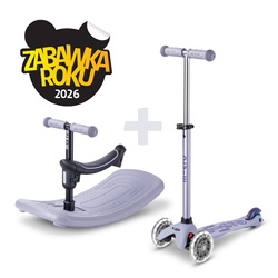 MICRO - hulajnoga-huśtawka Mini Deluxe Rock&Go LED, lavender mist