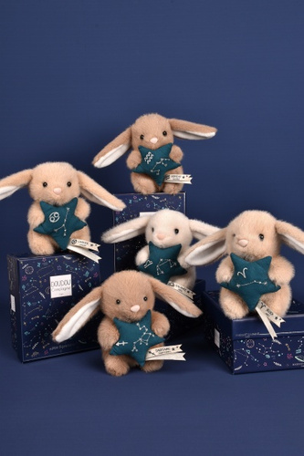 DOUDOU ET COMPAGNIE - pluszowy królik ze znakiem zodiaku DOUDOU ASTRO, 12 cm, baran