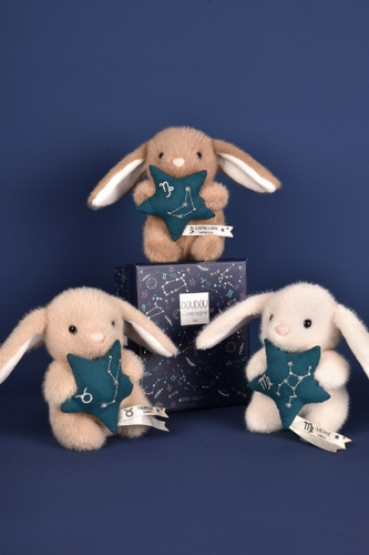 DOUDOU ET COMPAGNIE - pluszowy królik ze znakiem zodiaku DOUDOU ASTRO, 12 cm, panna
