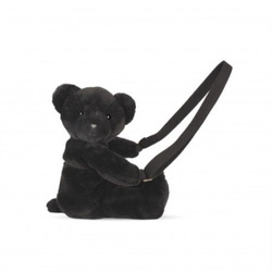 DOUDOU ET COMPAGNIE - pluszowa torba na ramię miś, czarny