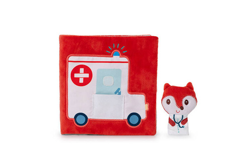 LILLIPUTIENS Książeczka aktywizująca z mini-pacynką Doktor Lisiczka Alice 12 m+