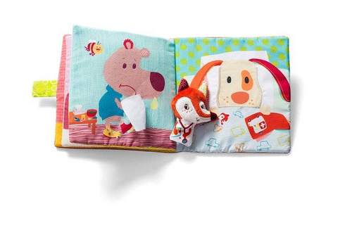 LILLIPUTIENS - Książeczka z mini-pacynką wielofunkcyjna Doktor Alice Lisiczka Alice 6 m+